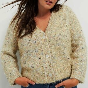 Anthropologie Festive Twinkle Confetti Cardigan